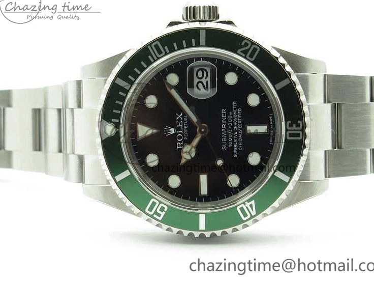 Bracelet Engraving Submariner No ARF1:1 Edition on 904L SS Rehaut Best SH3135 16610 LV Steel Green 0331